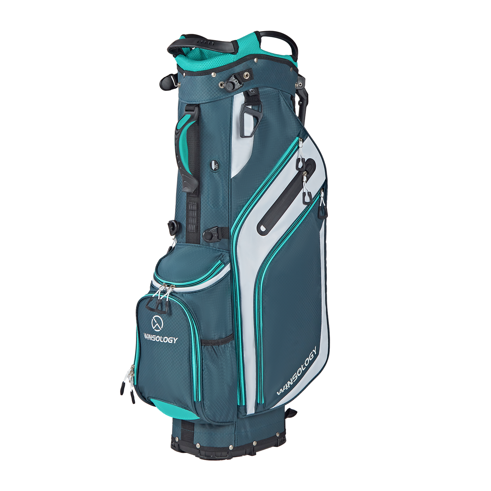 Pro Golf Stand Bag - Teal/White