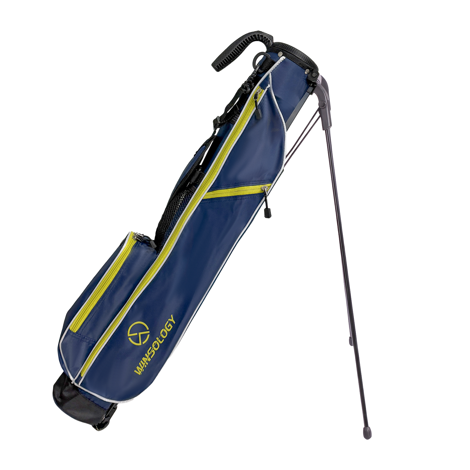 Mini Stand Bag - Navy/Yellow