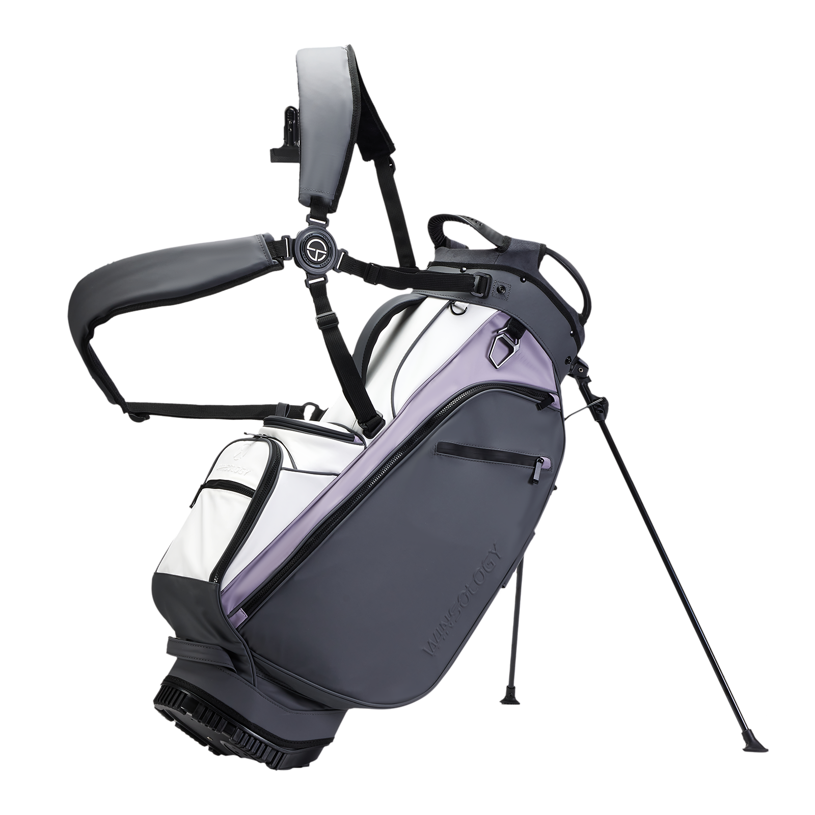 Pure Stand Bag - Grey/Purple