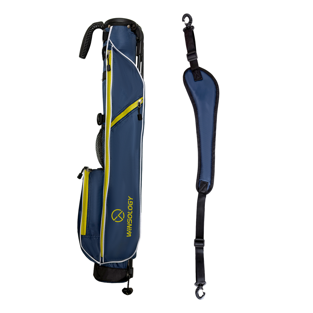 Mini Stand Bag - Navy/Yellow