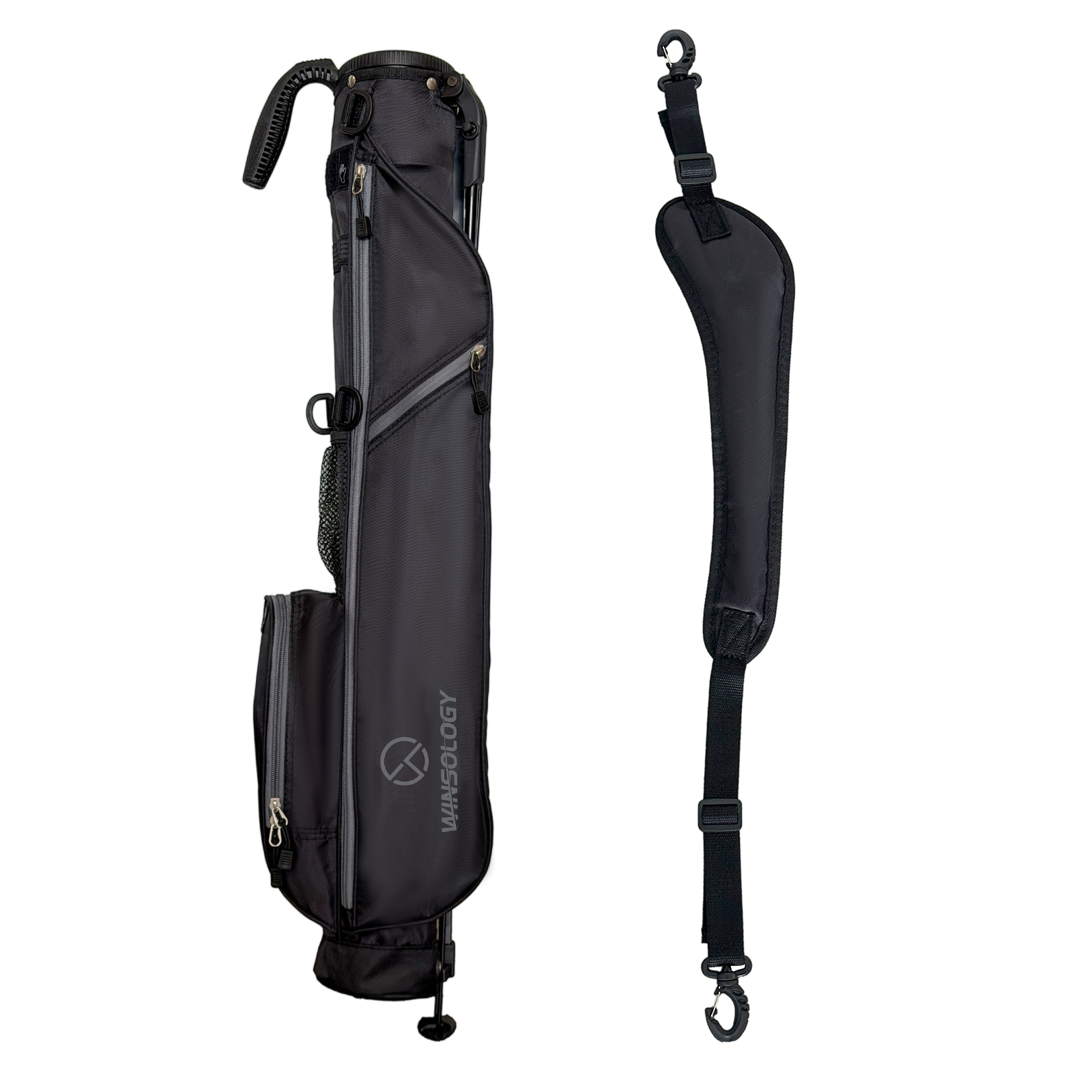 Mini Stand Bag - Black/Grey